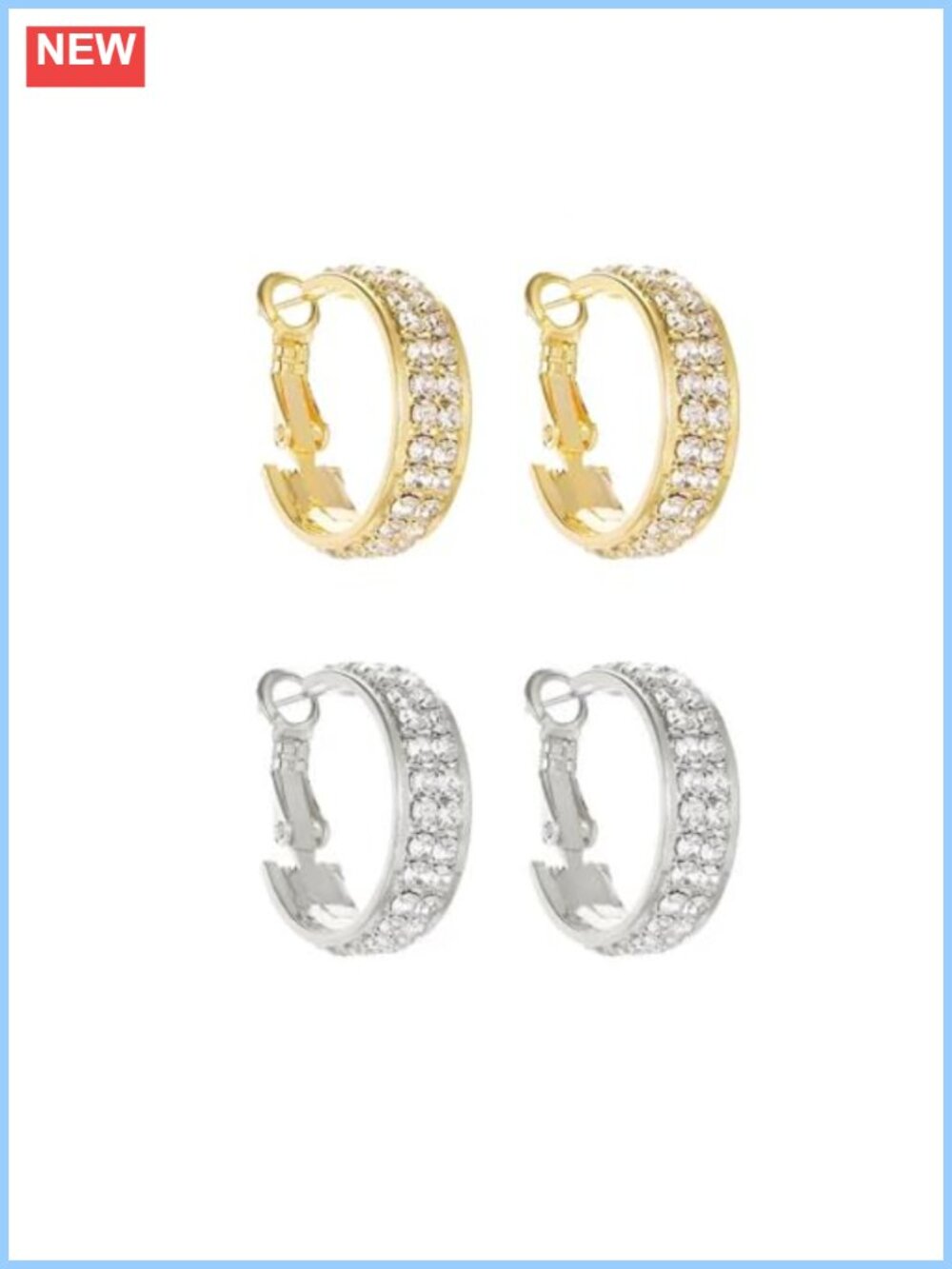 Lymphvity Germanium Earrings Cubic Zirconia Hoop Earrings for Women